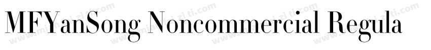 MFYanSong Noncommercial Regula字体转换
